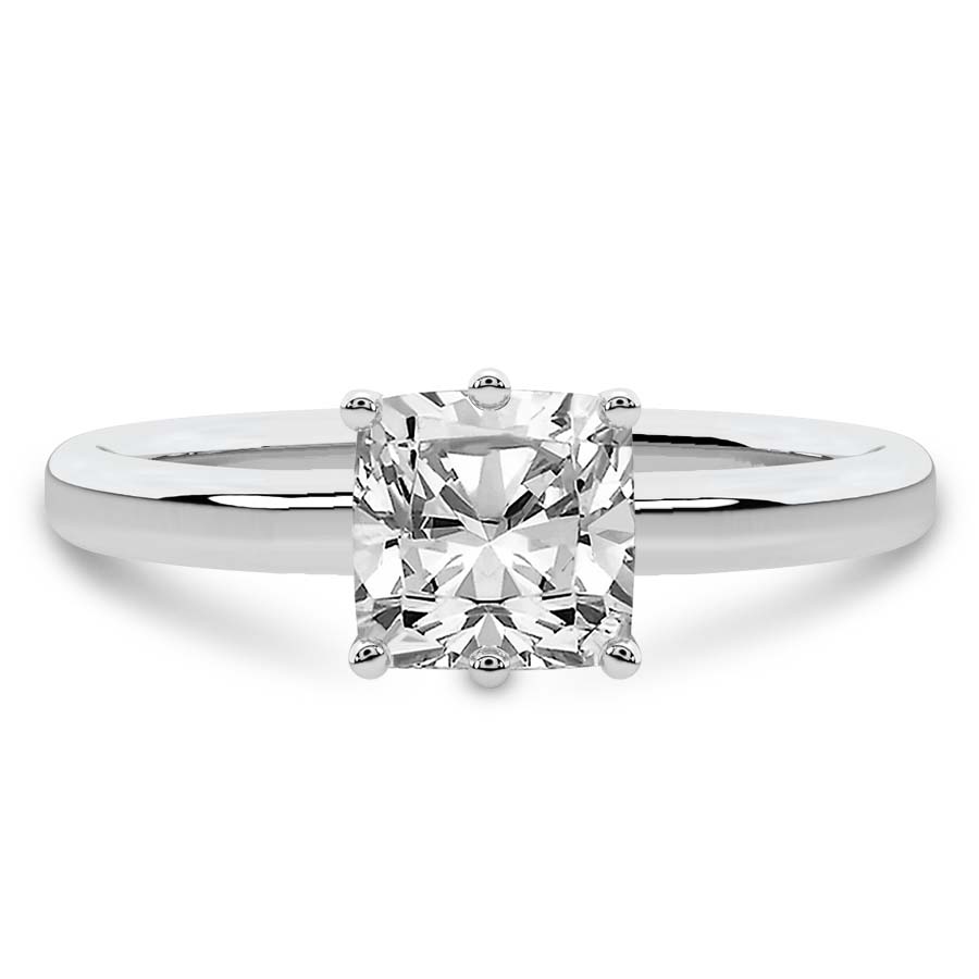 Six Prong Solitaire Lab Diamond Ring front view