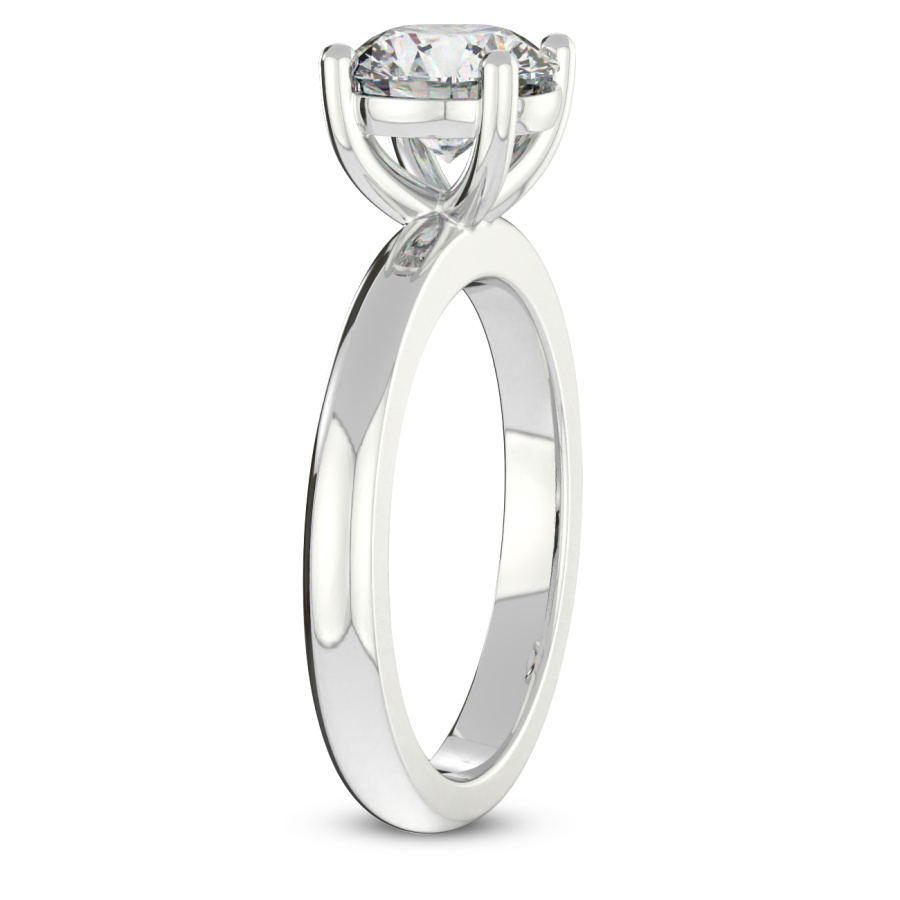Quinn Solitaire Diamond Ring Side Left View