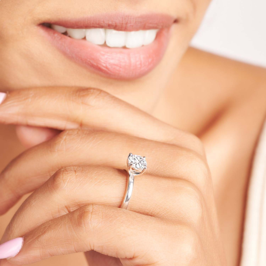 Quinn Solitaire Diamond Ring Model View