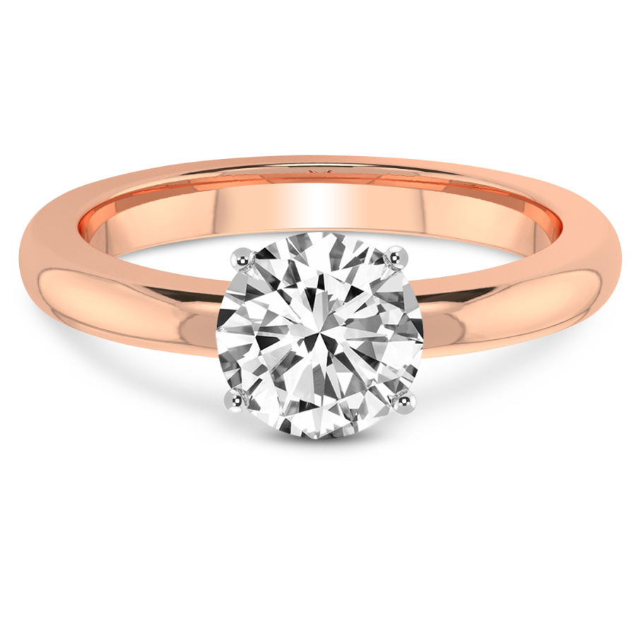 Quinn Solitaire Diamond Ring Front View