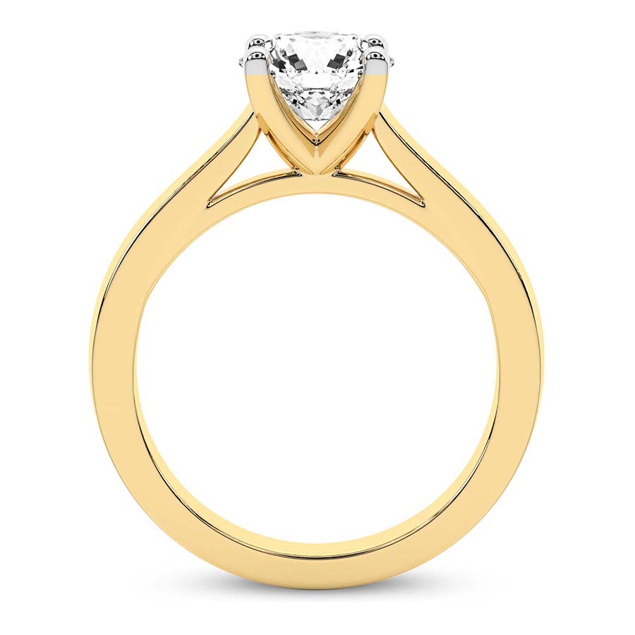 Teagan Solitaire Diamond Ring Side View