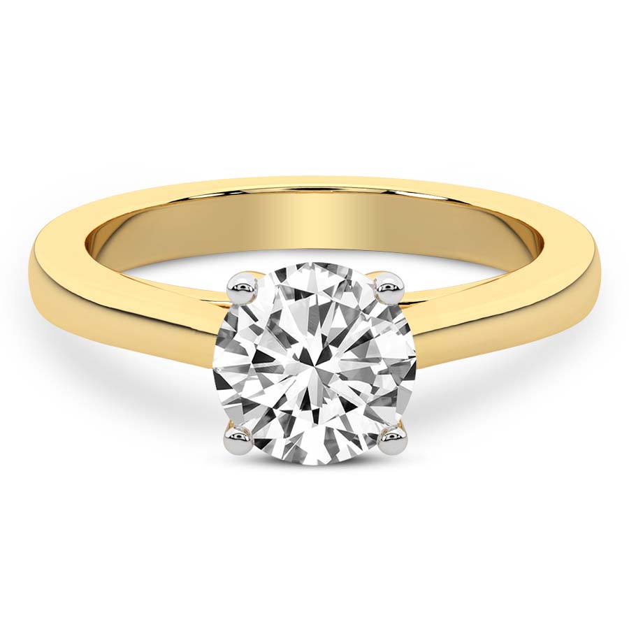 Teagan Solitaire Diamond Ring Front View