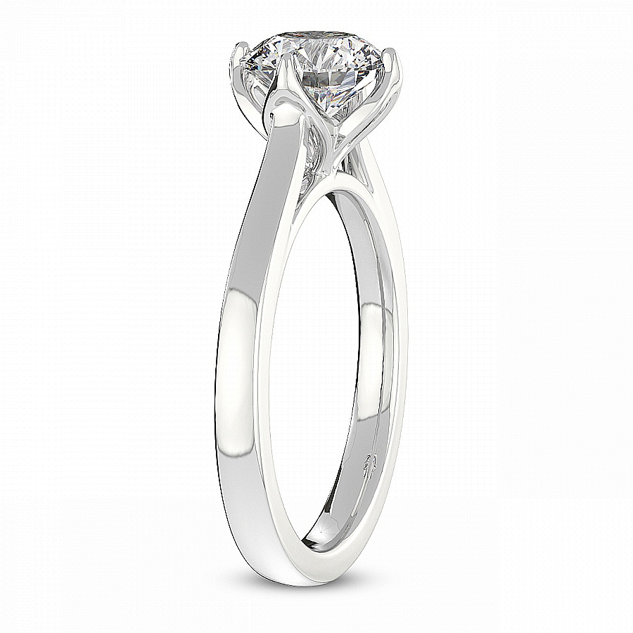 Shye Petal Solitaire Diamond Ring Side Left View