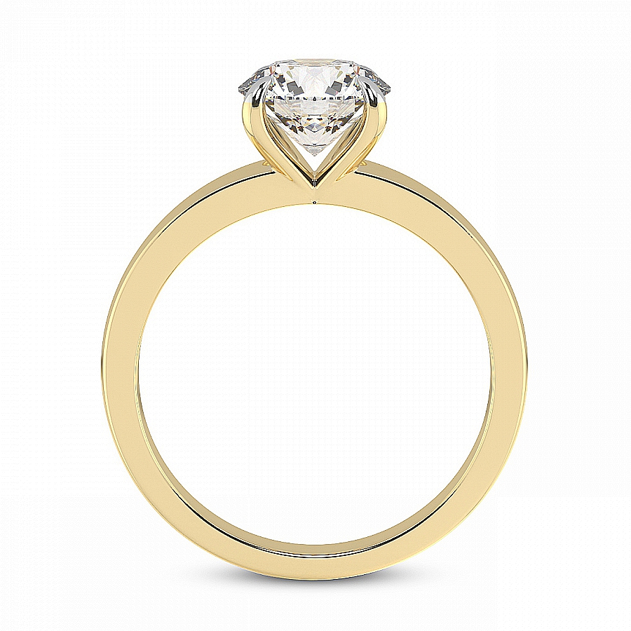 Arielle Solitaire Diamond Ring Side View