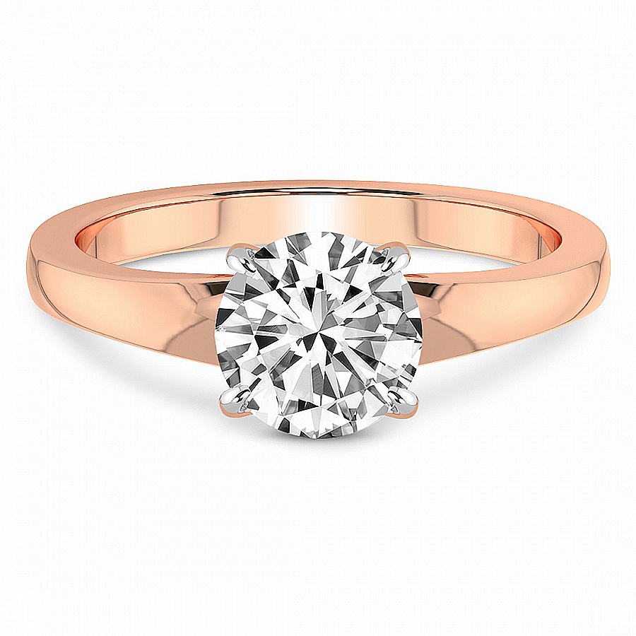 Arielle Solitaire Diamond Ring Front View
