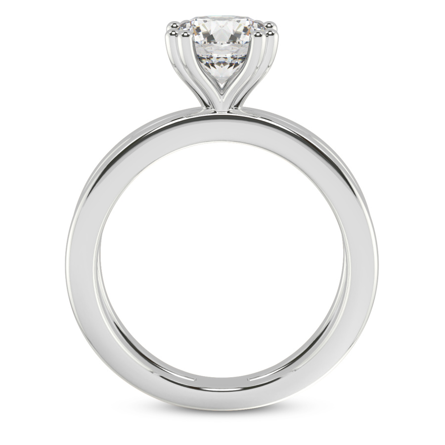 Stella Criss Cross Solitaire Ring Side View