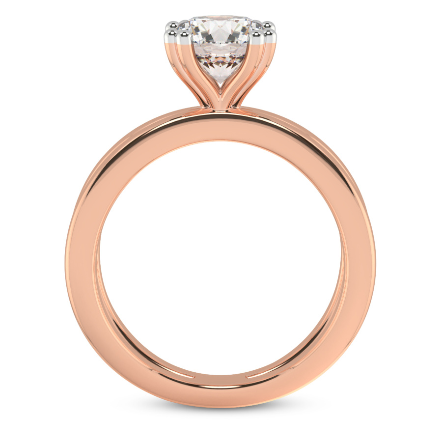Stella Criss Cross Solitaire Ring Side View