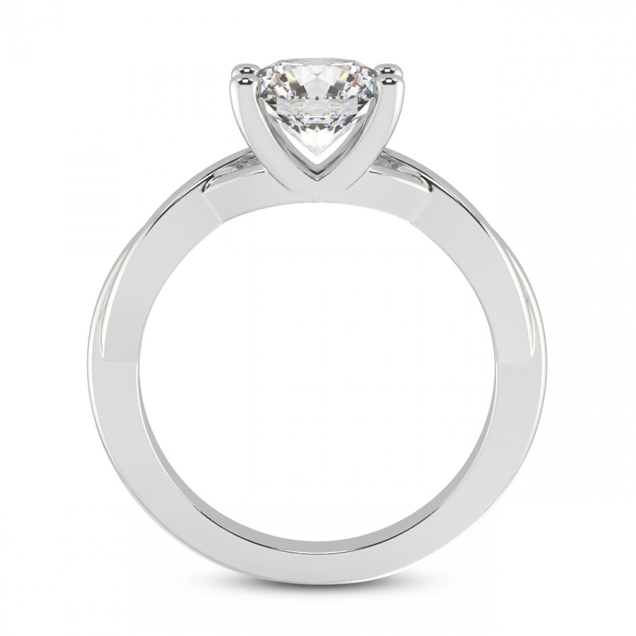 Intertwine Bliss Solitaire Ring Side View