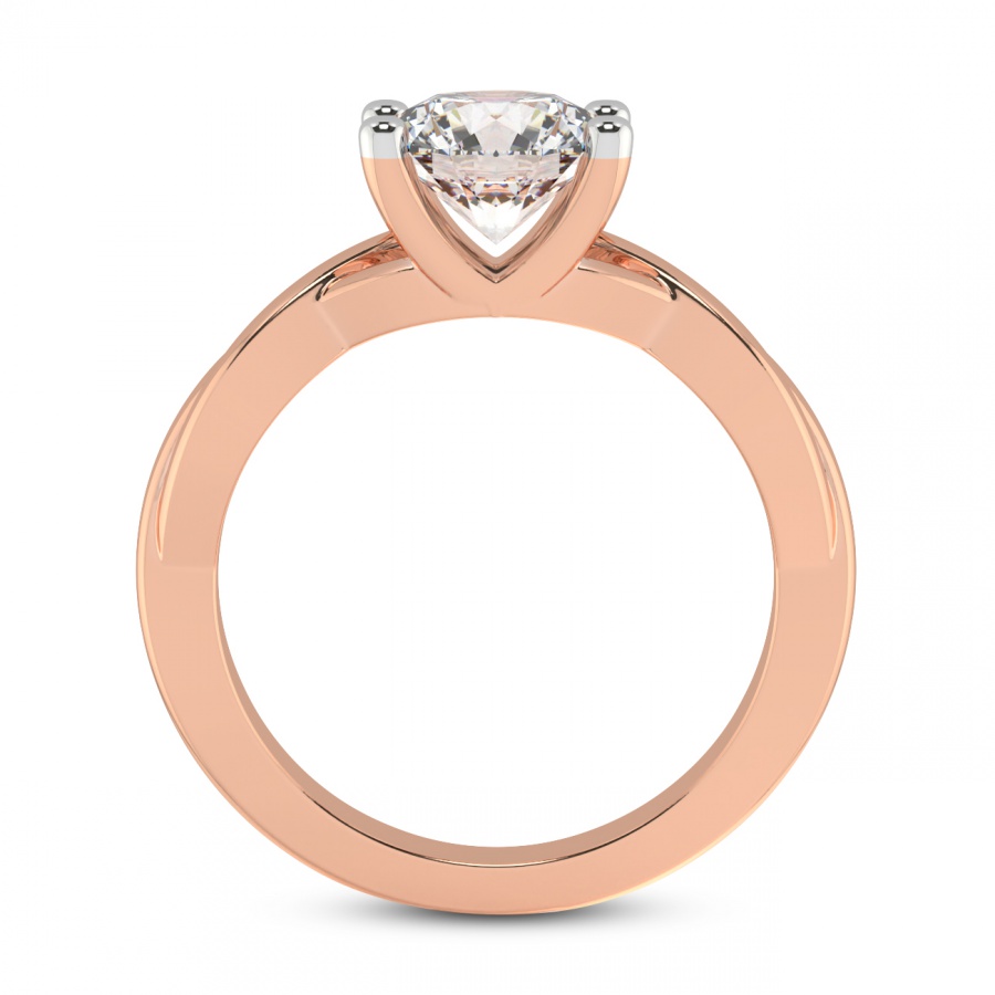 Intertwine Bliss Solitaire Ring Side View