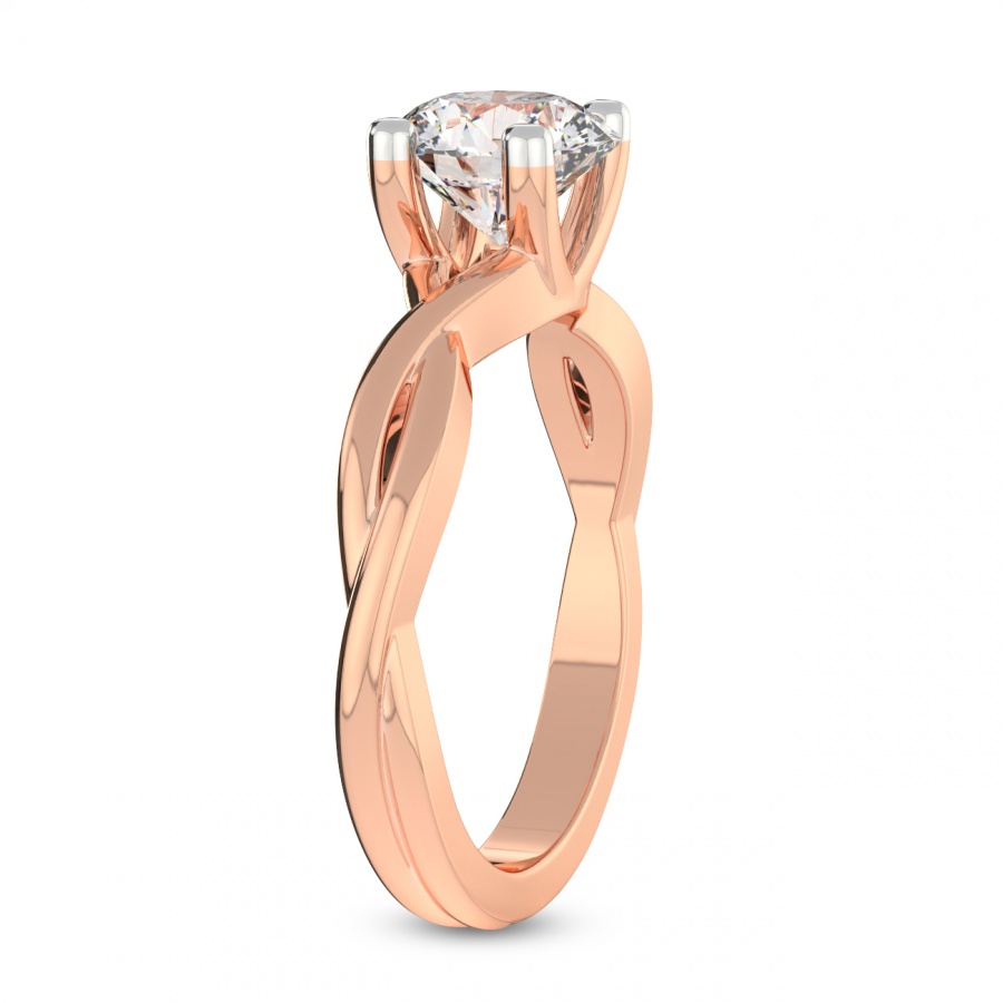 Intertwine Bliss Solitaire Ring Side Left View