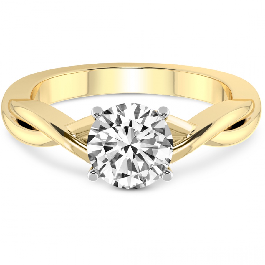Intertwine Bliss Solitaire Ring Front View