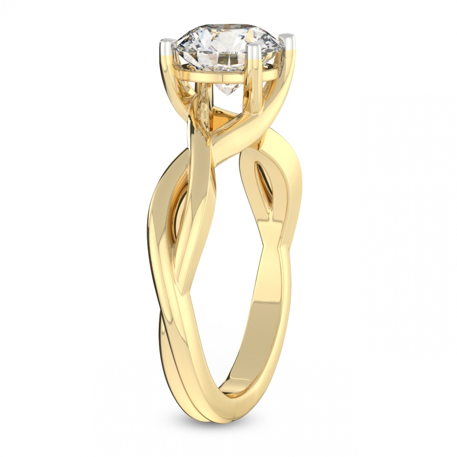 Evermore Solitaire Diamond Ring Side Left View