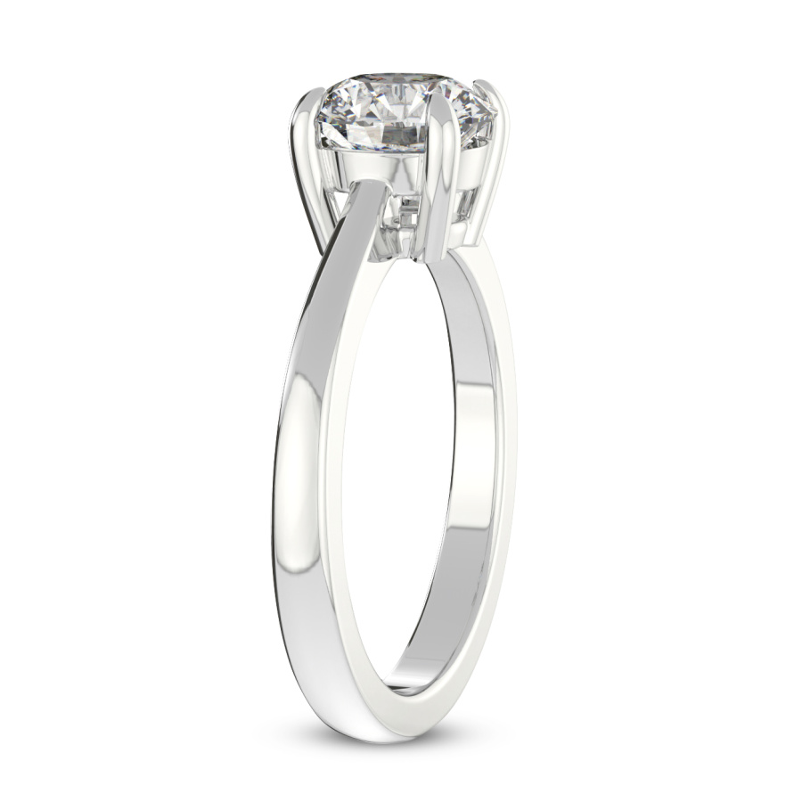 Demi Four Prong Diamond Ring Side Left View