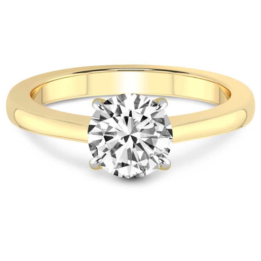 Demi Four Prong Diamond Ring Front View