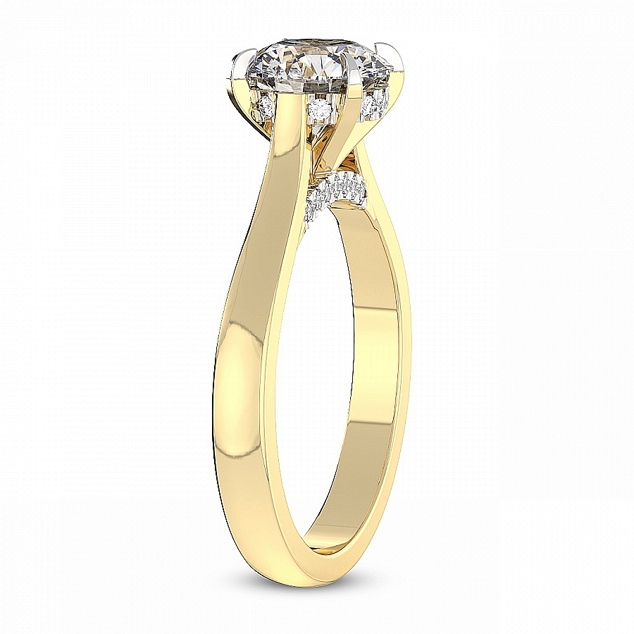 2.80 ct. princess Elsa Solitaire Ring in 10kt yellow gold standing product image one