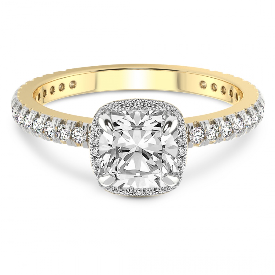 14kt Yellow Gold Klarissa Halo Lab Diamond Eternity Ring 20480 (1