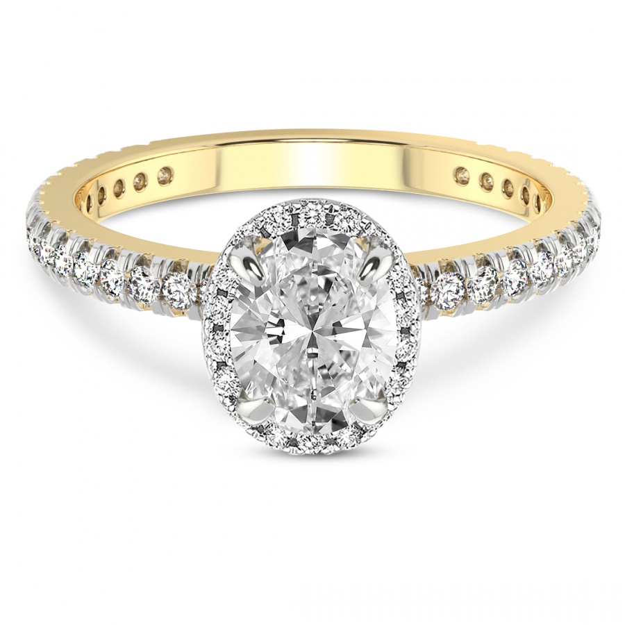 Klarissa Halo Lab Diamond Eternity Ring