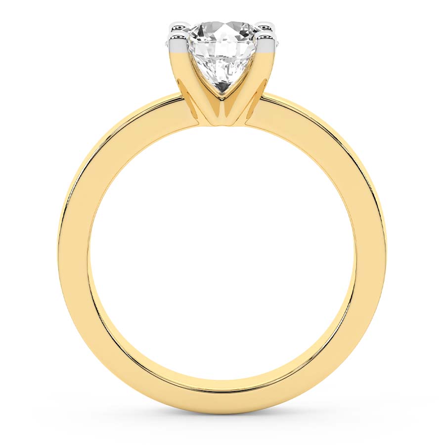 Jannel Tapering Solitaire Ring Side View