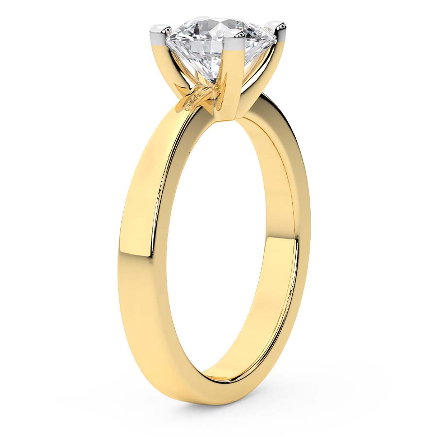 Jannel Tapering Solitaire Ring Side Left View