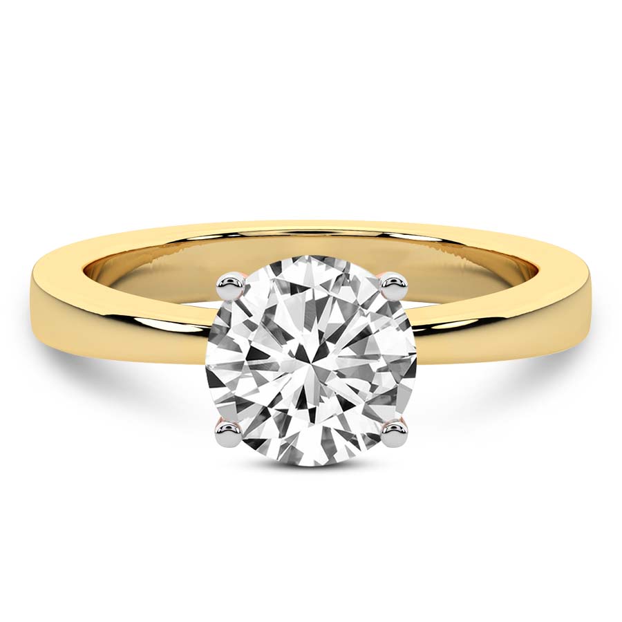Jannel Tapering Solitaire Ring Front View