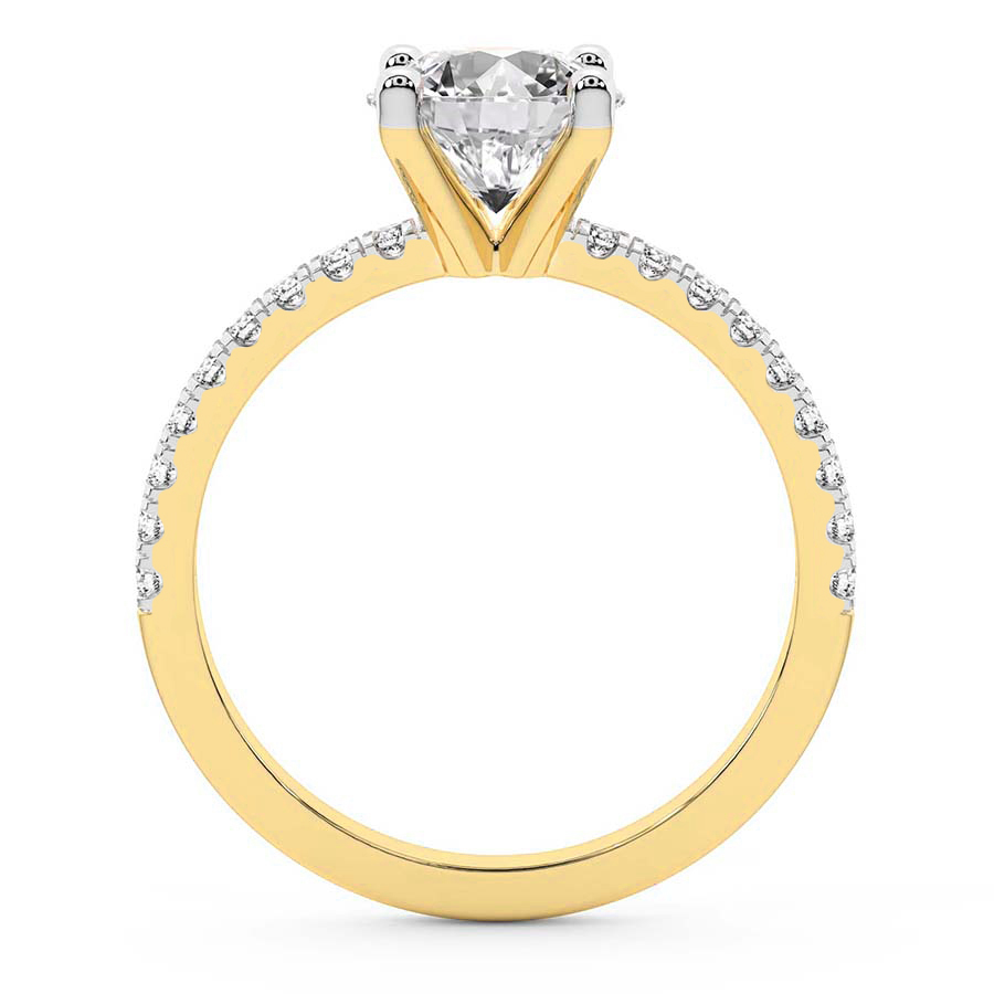 Venetia Half Eternity Diamond Ring Side View