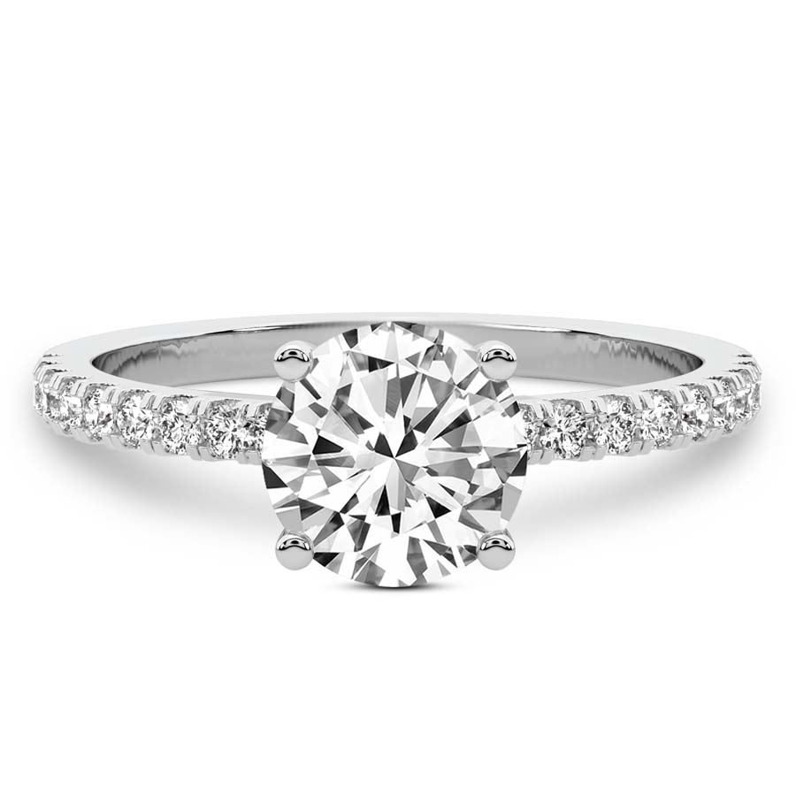 Venetia Half Eternity Diamond Ring Front View