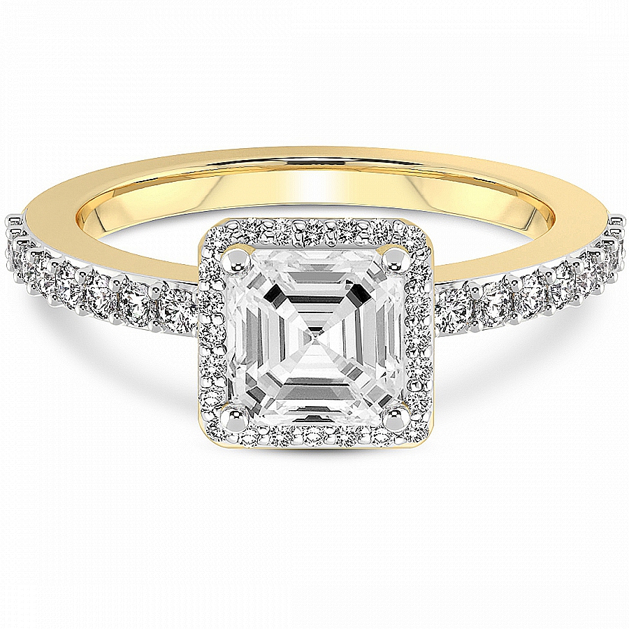 Lumina Halo Lab Diamond Eternity Ring front view