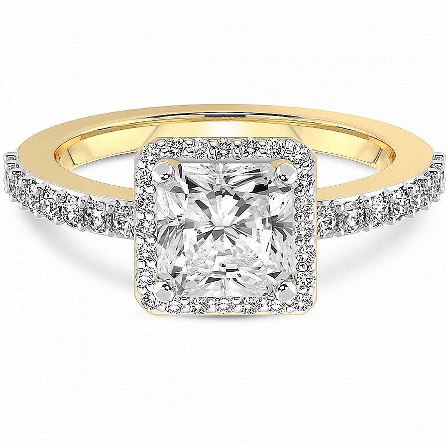 Lumina Halo Lab Diamond Eternity Ring front view