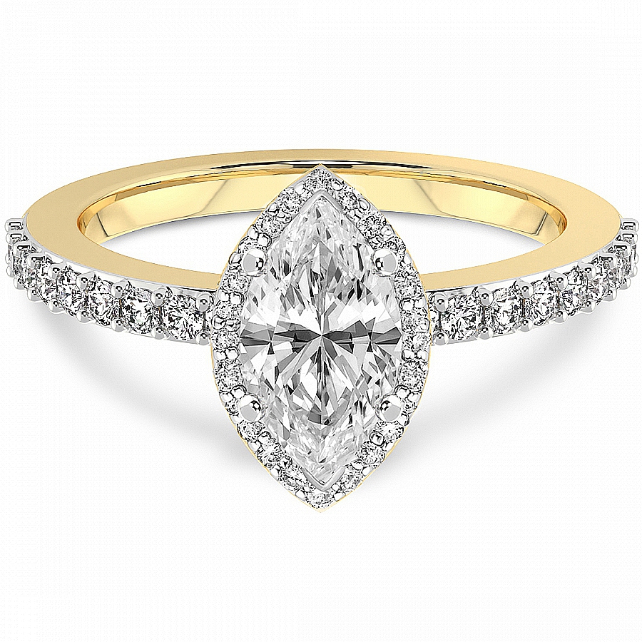 Lumina Halo Lab Diamond Eternity Ring front view