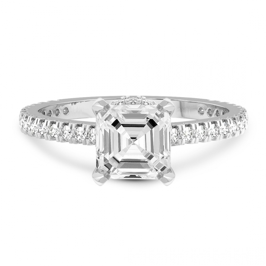 Myra Secret Halo Lab Diamond Ring front view