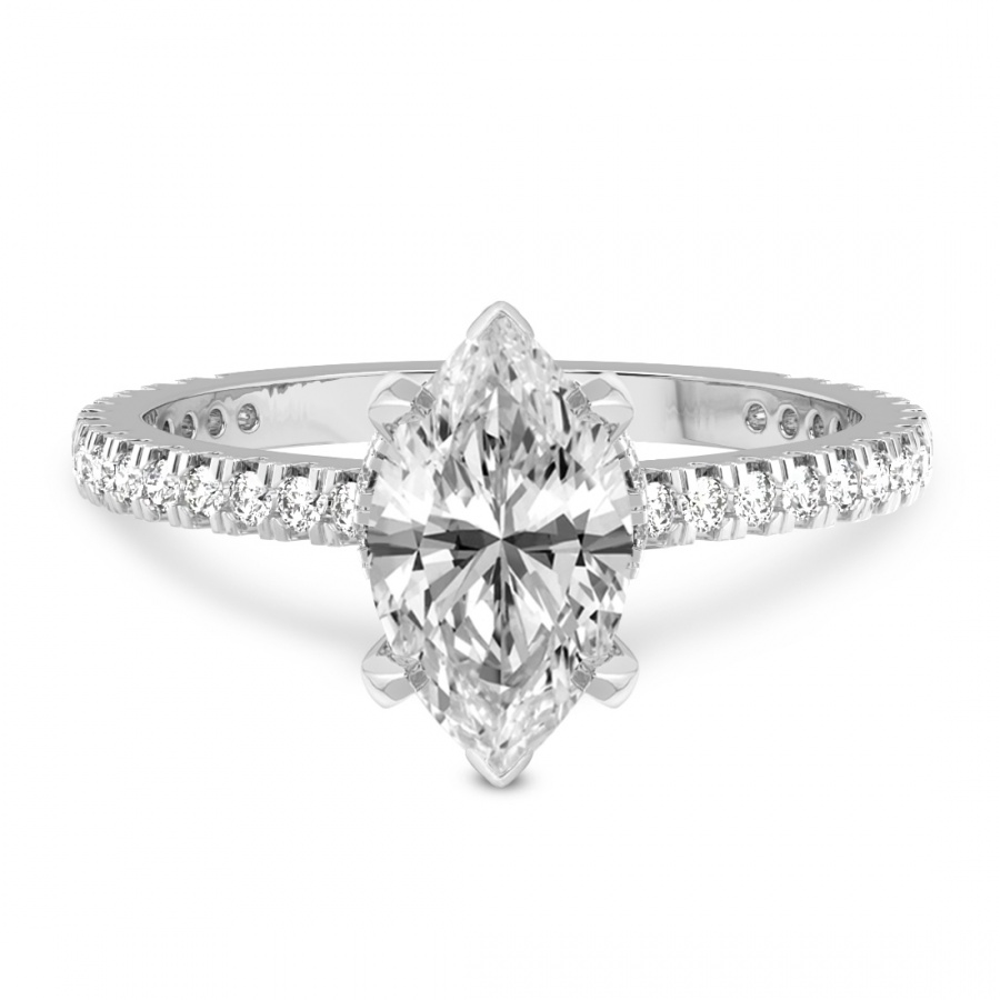 Myra Secret Halo Lab Diamond Ring front view