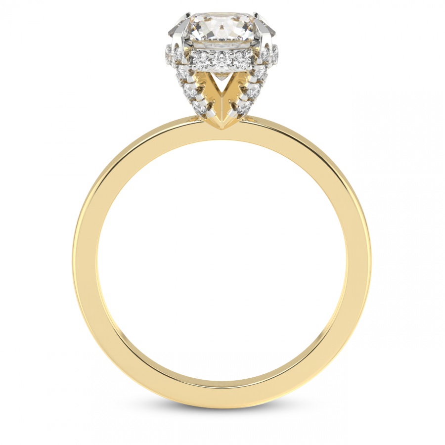 Lyla Hidden Accents Solitaire Ring Side View