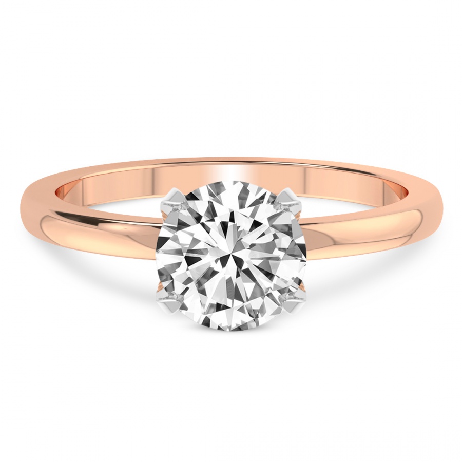 Lyla Hidden Accents Solitaire Ring Front View