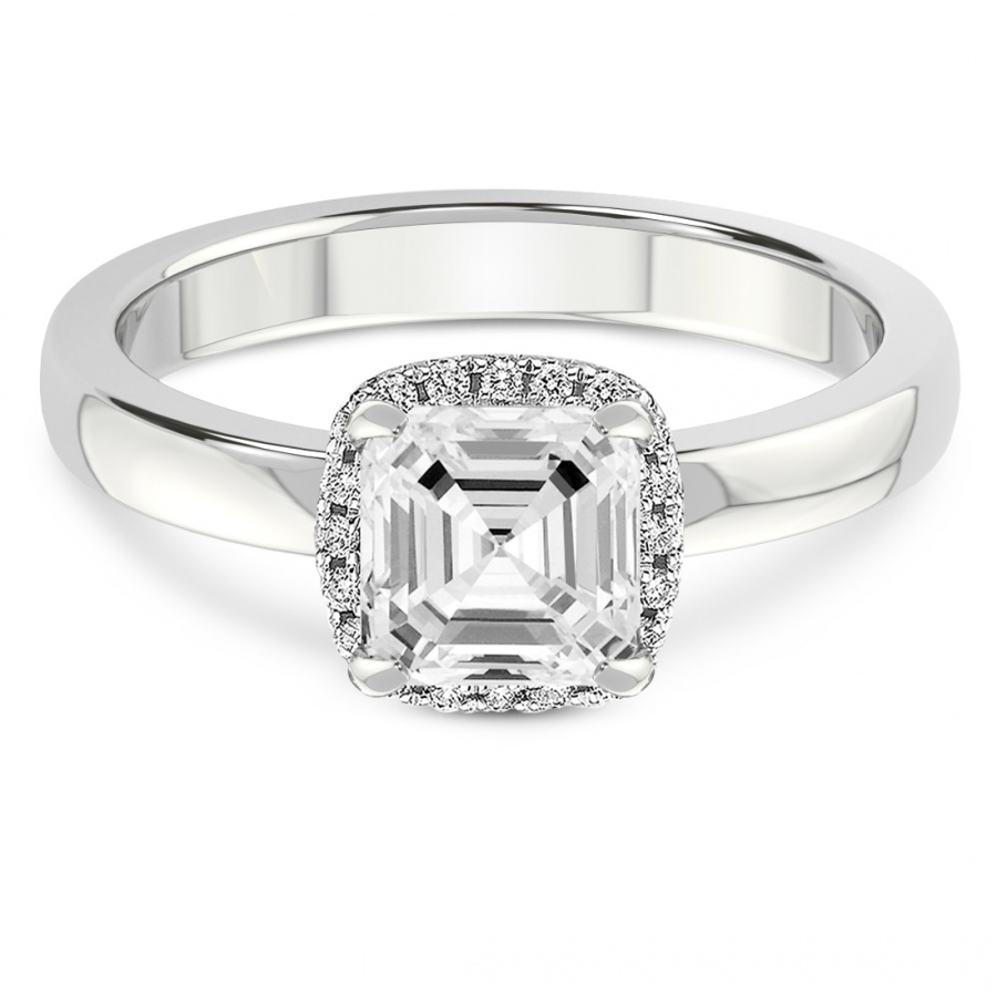 Anna Hidden Accents Halo Lab Diamond Ring front view