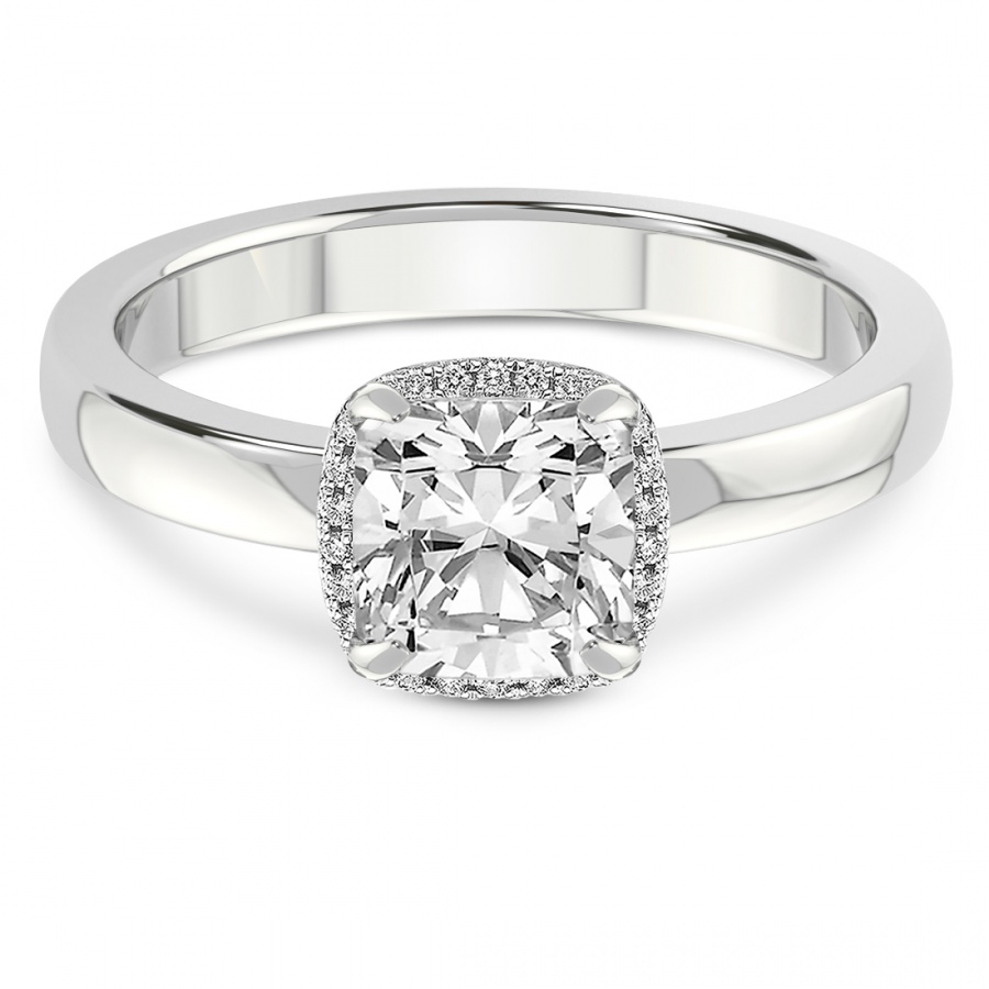 Anna Hidden Accents Halo Lab Diamond Ring front view