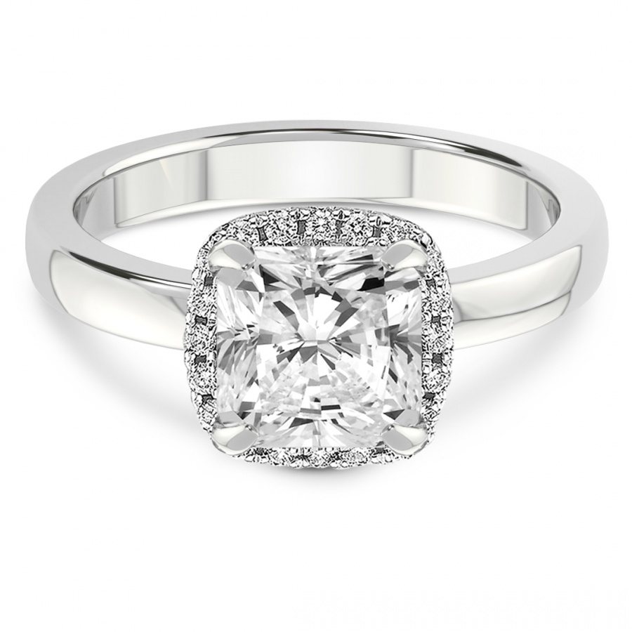 Anna Hidden Accents Halo Lab Diamond Ring front view