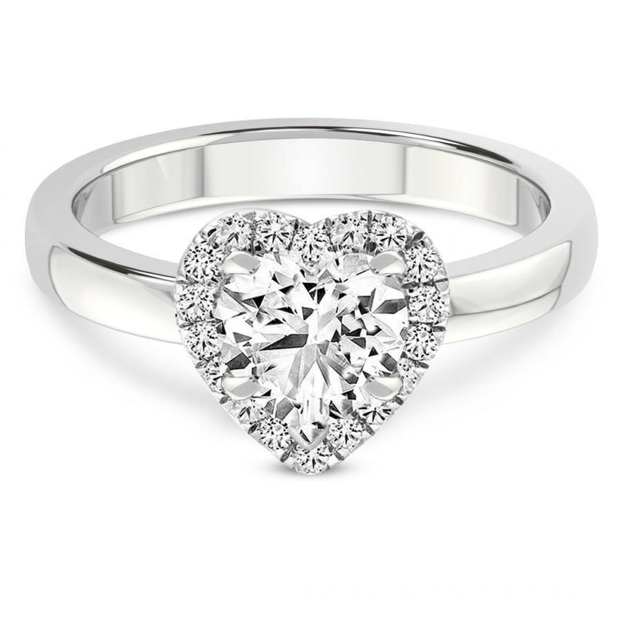 Anna Hidden Accents Halo Lab Diamond Ring front view