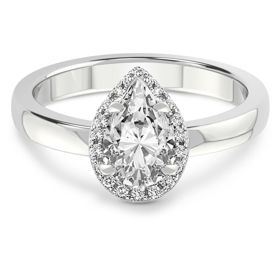 Anna Hidden Accents Halo Lab Diamond Ring front view