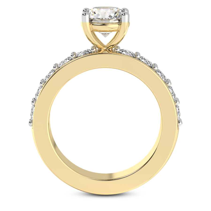 Alfreda Half Eternity Diamond Ring Side View