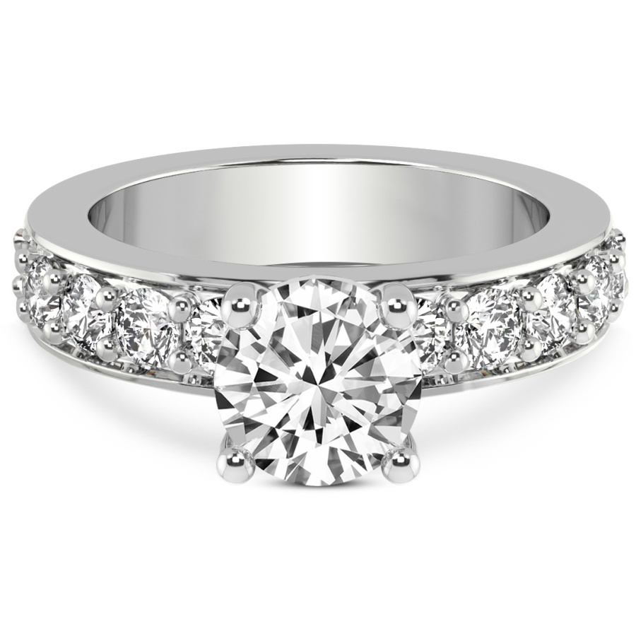Alfreda Half Eternity Diamond Ring Front View