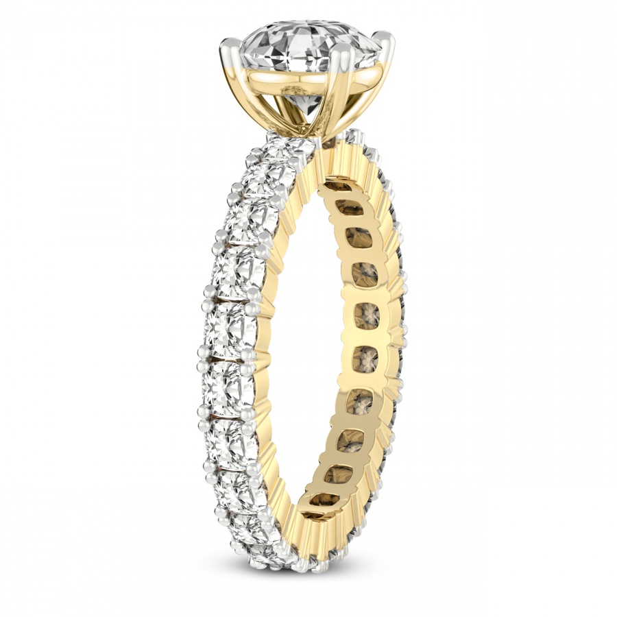 Lucy Side Cushion Diamond Eternity Ring Side Left View