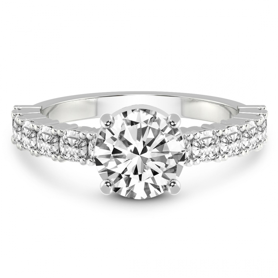 Sage Side Cushion Diamond Eternity Ring Front View