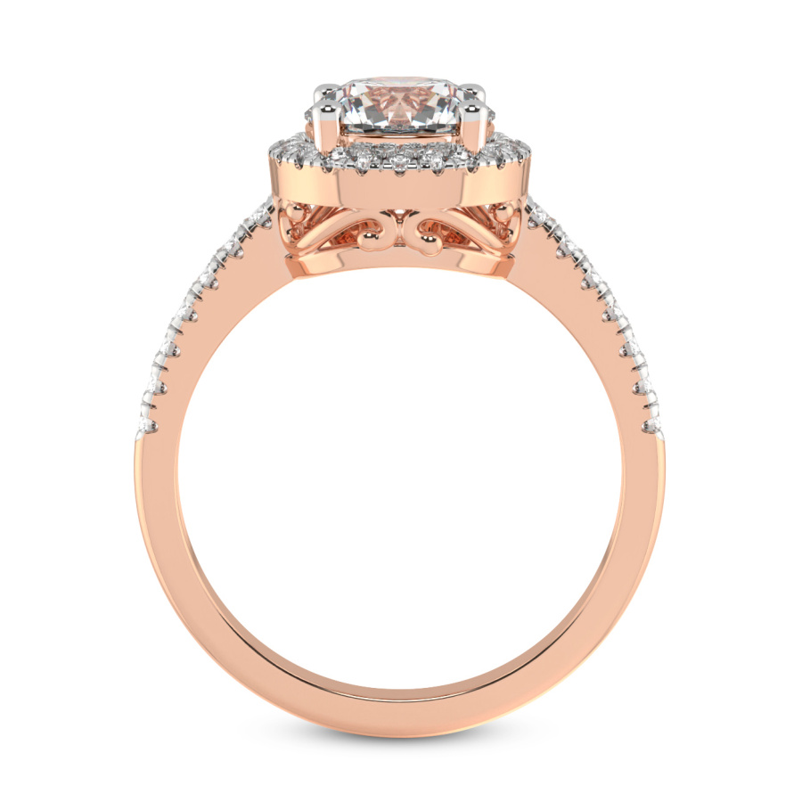 Anastasia Halo Diamond Ring Side View