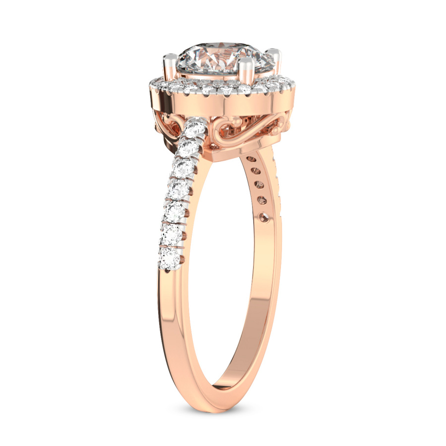 Anastasia Halo Diamond Ring top view
