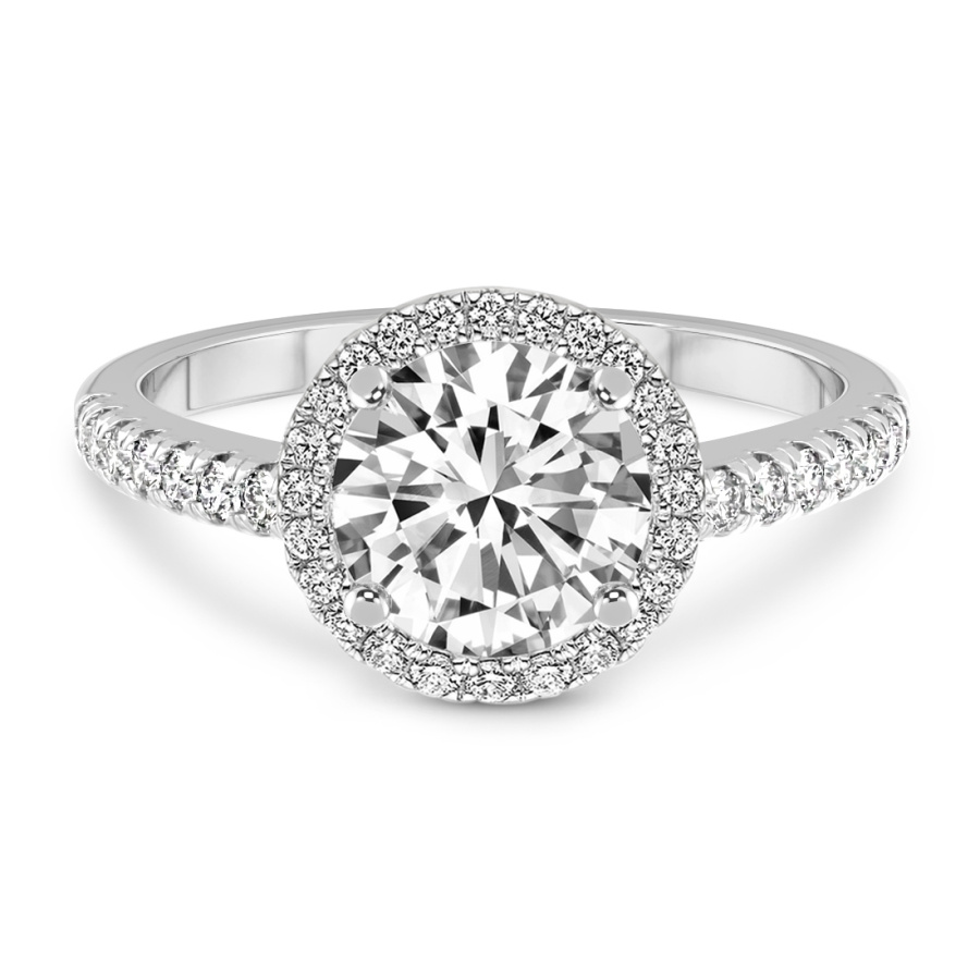 Anastasia Halo Diamond Ring Front View