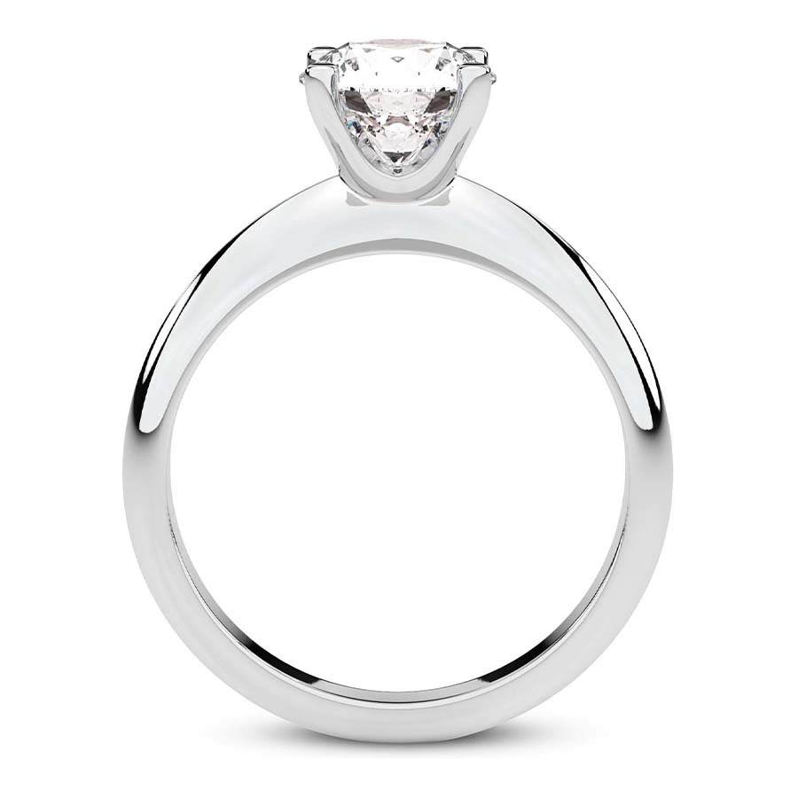 Eloise Solitaire Knife Edge Diamond Ring Side View