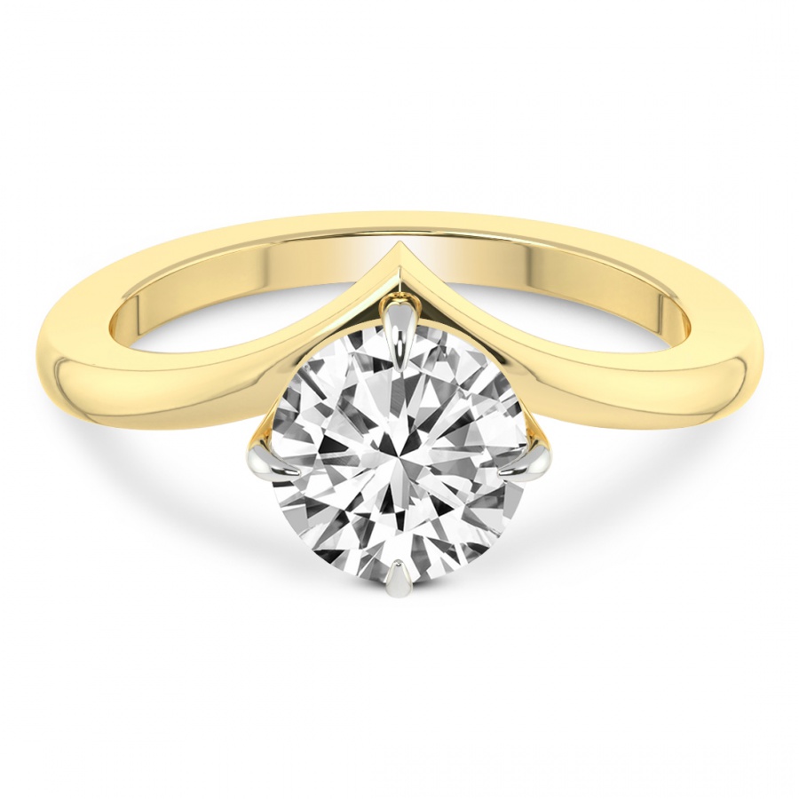 Janes Chevron Diamond Ring Front View