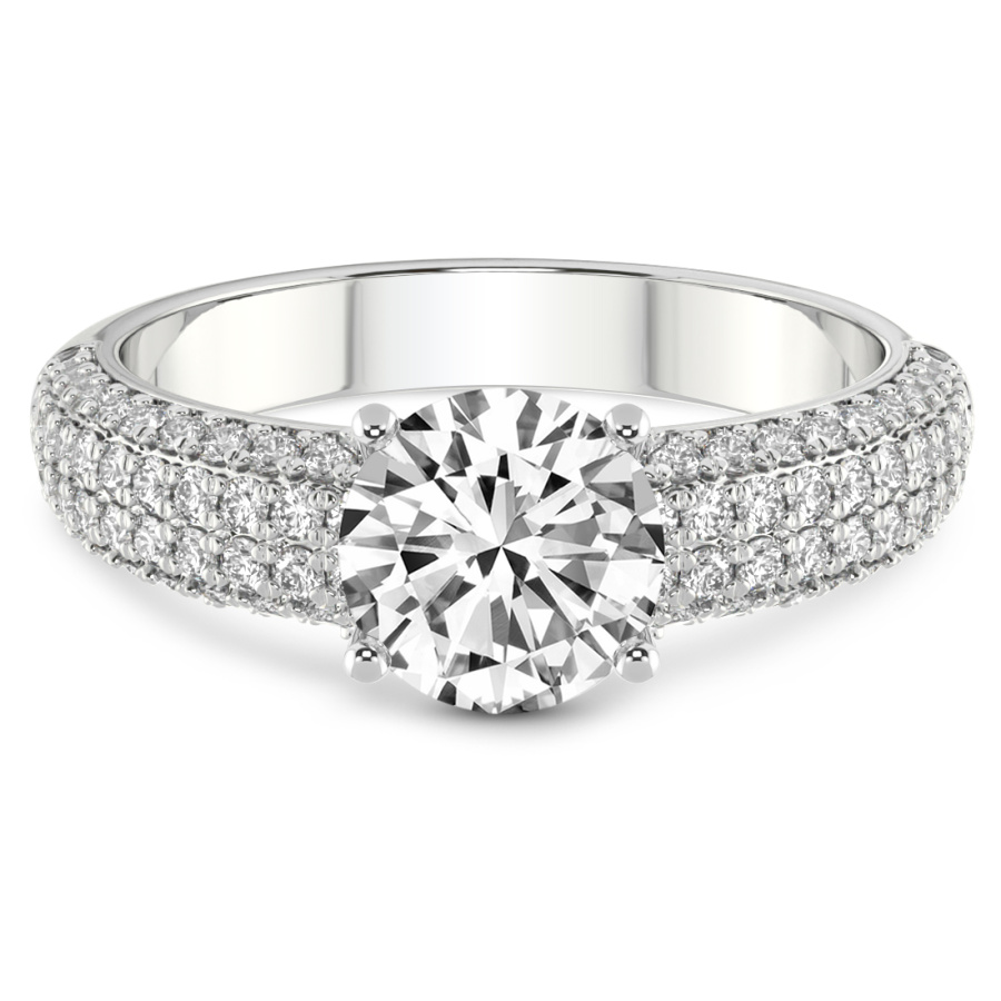 Amira Luxe Secret Double Halo Ring Front View