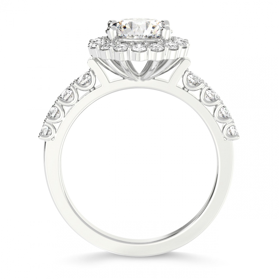 Vionna Halo Diamond Ring Side View