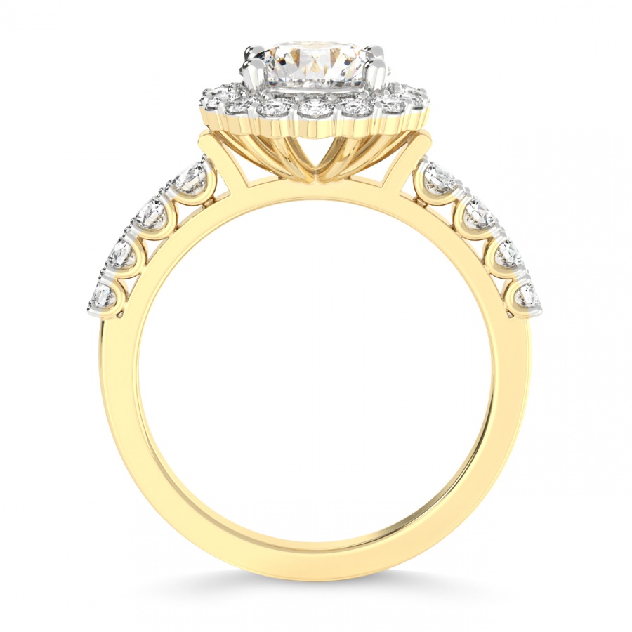 Vionna Halo Diamond Ring Side View